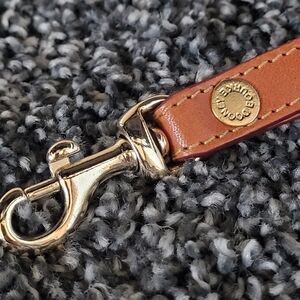 Dooney & Bourke Wristlet strap for wallet Small Bag Purse Brown Logo Gold